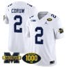 Blake Corum Jersey #2 Michigan Wolverines 1000 Wins Patch Vapor College Football White