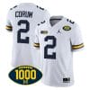 Blake Corum Jersey #2 Michigan Wolverines 1000 Wins Patch College Football White