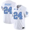 British Brooks Jersey #24 North Carolina Tar Heels Vapor Limited College Football White