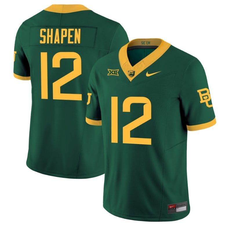 Blake Shapen Jersey #12 Baylor Bears Vapor Limited College Football Green 1 Blake Shapen Jersey #12 Baylor Bears Vapor Limited College Football Green