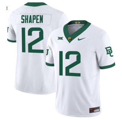 Blake Shapen Jersey #12 Baylor Bears Vapor Limited College Football White 8 Blake Shapen Jersey #12 Baylor Bears Vapor Limited College Football White
