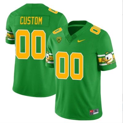 Custom Oregon Ducks Jersey Name and Number ‘Mighty Oregon’ Throwback Football Style 2 Green 10 Custom Oregon Ducks Jersey Name and Number ‘Mighty Oregon’ Throwback Football Style 2 Green