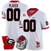 Custom Georgia Bulldogs Jersey Name and Number Georgia State Map College Football Stitched White