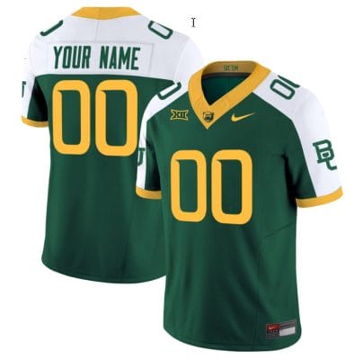 Custom Baylor Bears Jersey Name and Number Vapor Limited College Football All Stitched Green Alternate 8 Custom Baylor Bears Jersey Name and Number Vapor Limited College Football All Stitched Green Alternate