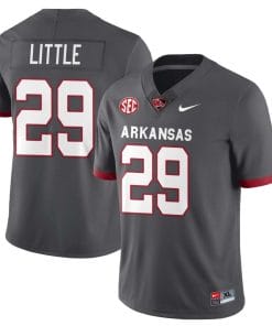 Cam Little Jersey #29 Arkansas Razorback Football All Stitched Gray