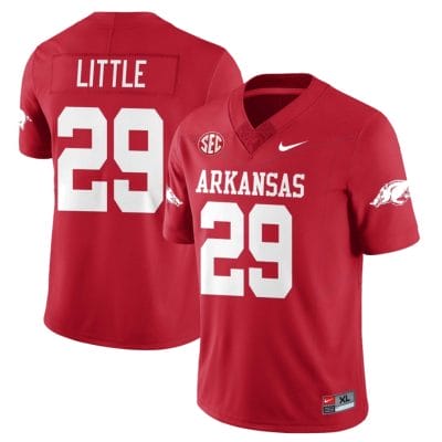 Cam Little Jersey #29 Arkansas Razorback Football All Stitched Red