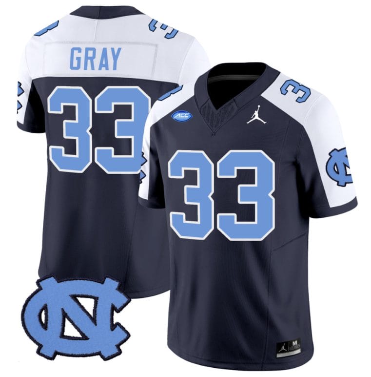 Cedric Gray Jersey #33 North Carolina Tar Heels Vapor Limited College Football Navy Alternate 1 Cedric Gray Jersey #33 North Carolina Tar Heels Vapor Limited College Football Navy Alternate