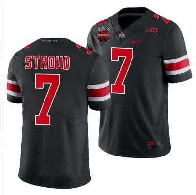 CJ Stroud Jersey #7 Ohio State Buckeyes Ohio Stadium Patch College Football Black