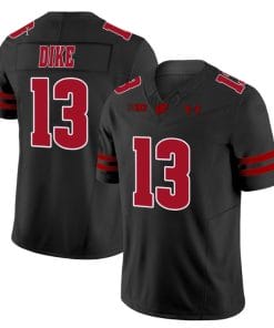 Chimere Dike Jersey #13 Wisconsin Badgers Vapor Limited College Football Black