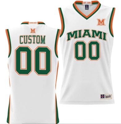 Custom Miami Hurricanes Jersey Name and Number NIL College Basketball Lightweight White 6 Custom Miami Hurricanes Jersey Name and Number NIL College Basketball Lightweight White