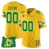 Custom Oregon Ducks Jersey Oregon State Patch Name and Number ‘Mighty Oregon’ Throwback Football Yellow