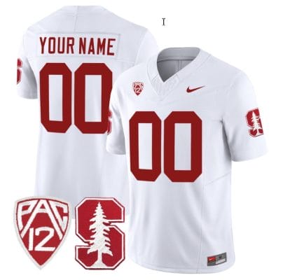 Custom Standford Cardinal Jersey Name and Number Vapor Limited College Football White