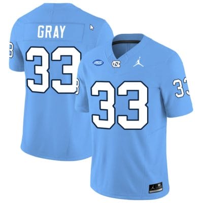 Cedric Gray Jersey #33 North Carolina Tar Heels Vapor Limited College Football Blue