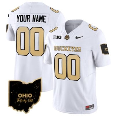 Custom Ohio State Buckeyes Jersey Name and Number Special Vapor Limited College Football Stitched Ohio Patch White