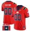 Custom Ole Miss Rebels Jersey Name and Number Football Flag Patch All Stitched Red