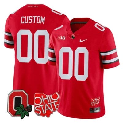 Custom Ohio State Buckeyes Jersey Name and Number College Football Stitched Logo Patch Scarlet 8 Custom Ohio State Buckeyes Jersey Name and Number College Football Stitched Logo Patch Scarlet