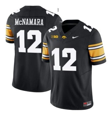 Cade McNamara Jersey #12 Iowa Hawkeyes Vapor Limited College Football Black