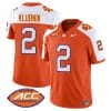Cade Klubnik Jersey #2 Clemson Tigers Vapor Limited Acc Patch College Football Stitched Alternate