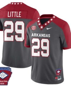 Cam Little Jersey #29 Arkansas Razorback Football Arkansas State Patch Red Alternate