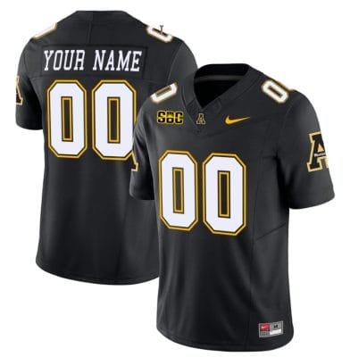 Custom Appalachian State Mountaineers Jersey Name and Number Vapor Limited College Football Black 8 Custom Appalachian State Mountaineers Jersey Name and Number Vapor Limited College Football Black