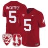 Christian McCaffrey Jersey #5 Standford Cardinal Jersey Vapor Limited College Football Crimson