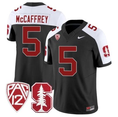 Christian McCaffrey Jersey #5 Standford Cardinal Jersey Vapor Limited College Football Black Alternate