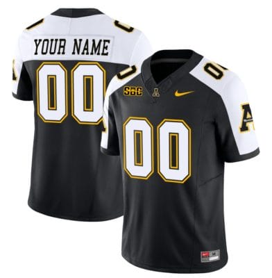 Custom Appalachian State Mountaineers Jersey Name and Number Vapor Limited College Football Black Alternate 8 Custom Appalachian State Mountaineers Jersey Name and Number Vapor Limited College Football Black Alternate
