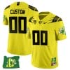Custom Oregon Ducks Jersey Oregon State Patch Name and Number Football Yellow