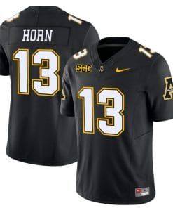 Christan Horn Jersey #13 Appalachian State Mountaineers Vapor Limited College Football Black