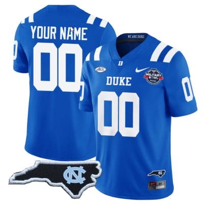 Custom Duke Blue Devils Jersey Name and Number Football Limited Royal - NC State 8 Custom Duke Blue Devils Jersey Name and Number Football Limited Royal - NC State