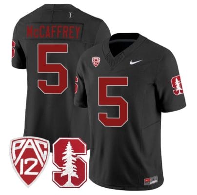 Christian McCaffrey Jersey #5 Standford Cardinal Jersey Vapor Limited College Football Black