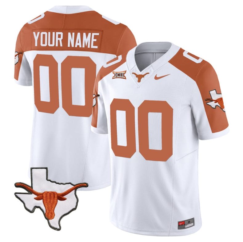 Custom Texas Longhorn Jersey Name and Number Vapor Limited College Football Stitched Inverted 1 Custom Texas Longhorn Jersey Name and Number Vapor Limited College Football Stitched Inverted