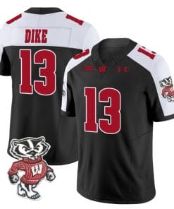 Chimere Dike Jersey #13 Wisconsin Badgers Vapor Limited College Football Black Alternate