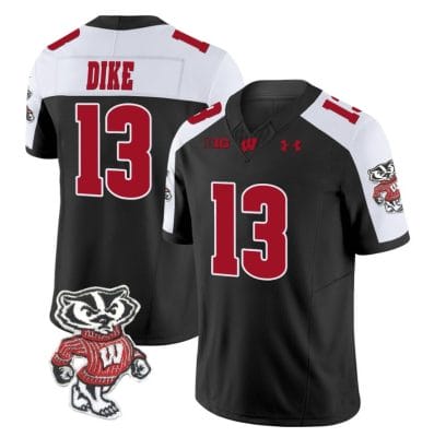 Chimere Dike Jersey #13 Wisconsin Badgers Vapor Limited College Football Black Alternate 8 Chimere Dike Jersey #13 Wisconsin Badgers Vapor Limited College Football Black Alternate
