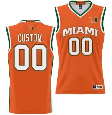 Custom Miami Hurricanes Jersey Name and Number NIL College Basketball Lightweight Orange 6 Custom Miami Hurricanes Jersey Name and Number NIL College Basketball Lightweight Orange
