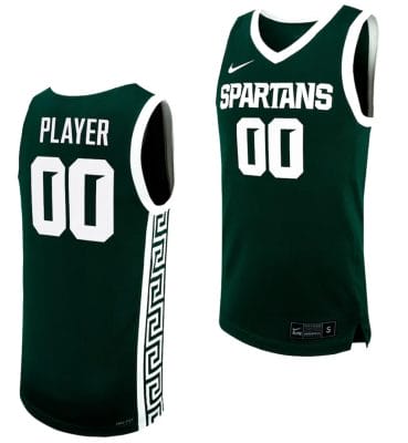 Custom Michigan State Spartans Jersey Name and Number College Basketball Green