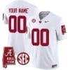 Custom Alabama Crimson Tide Jersey Name and Number Vapor Limited Football Alabama Map White