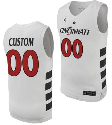 Custom Cincinnati Bearcats Jersey Name and Number College Basketball Replica 2023-24 White