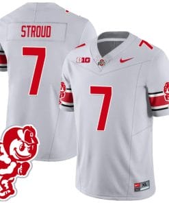 CJ Stroud Jersey #7 Ohio State Buckeyes Football 2023 Stitched Brutus Buckeye Patch Gray