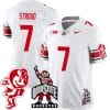 CJ Stroud Jersey #7 Ohio State Buckeyes Football Stitched Brutus Buckeye Patch White