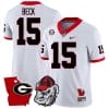 Carson Beck Jersey #15 Georgia Bulldogs Georgia State Map College Football Stitched White 5 Carson Beck Jersey #15 Georgia Bulldogs Georgia State Map College Football Stitched White