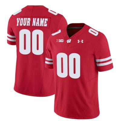Custom Wisconsin Badgers Jersey Name and Number Vapor Limited College Football Red 8 Custom Wisconsin Badgers Jersey Name and Number Vapor Limited College Football Red