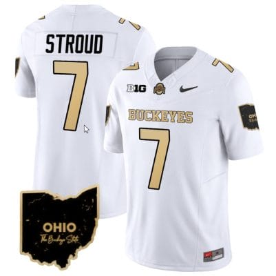 CJ Stroud Jersey #7 Ohio State Buckeyes College Football Stitched Special Vapor Limited White 8 CJ Stroud Jersey #7 Ohio State Buckeyes College Football Stitched Special Vapor Limited White