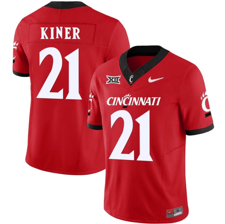Corey Kiner Jersey #21 Cincinnati Bearcats Vapor Limited College Football All Stitched Red 1 Corey Kiner Jersey #21 Cincinnati Bearcats Vapor Limited College Football All Stitched Red