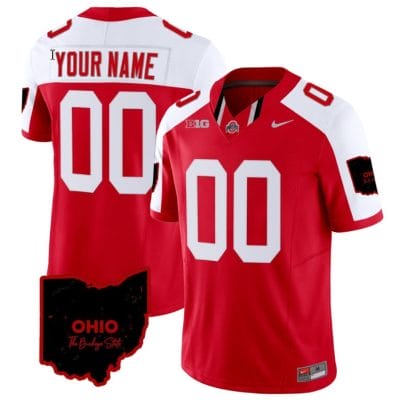 Custom Ohio State Buckeyes Jersey Name and Number Vapor Limited College Football Stitched Ohio Patch White