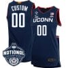 Custom UConn Huskies Basketball Jersey Name and Number 2023 National Champions College Basketball Navy