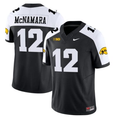 Cade McNamara Jersey #12 Iowa Hawkeyes Vapor Limited College Football Black Alternate
