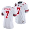 CJ Stroud Jersey #7 Ohio State Buckeyes Ohio Stadium Patch College Football White