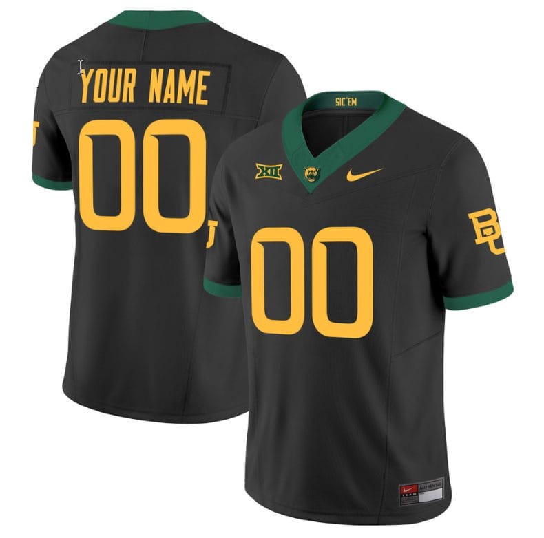 Custom Baylor Bears Jersey Name and Number Vapor Limited College Football All Stitched Black 1 Custom Baylor Bears Jersey Name and Number Vapor Limited College Football All Stitched Black