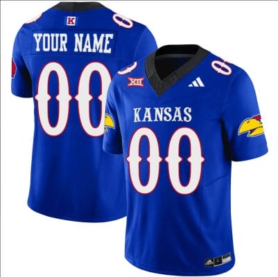 Custom Kansas Jayhawks Jersey Name and Number Vapor Limited Football Stitched Royal
